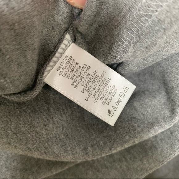 New Quaker Factory Womens Sequin Detail Connected Double Top 2X Gray BNWOT - Picture 3 of 4